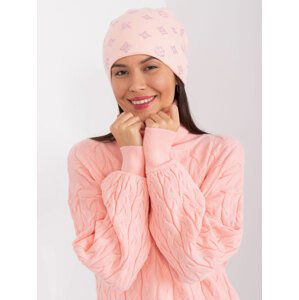 SVĚTLE RŮŽOVÁ VZOROVANÁ ČEPICE AT-CZ-2325.85-LIGHT PINK Velikost: ONE SIZE