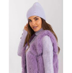 FIALOVÁ ČEPICE S APLIKACÍ AT-CZ-2328.11P-LIGHT PURPLE Velikost: ONE SIZE