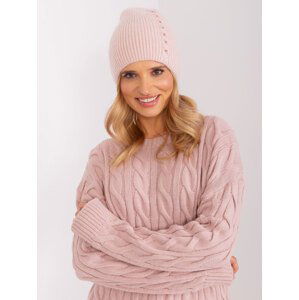 SVĚTLE RŮŽOVÁ TEPLÁ ČEPICE AT-CZ-2328.38P-LIGHT PINK Velikost: ONE SIZE