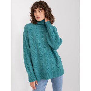 TYRKYSOVÝ ROLÁK S COPÁNKOVÝM VZOREM AT-SW-2355-2.12P-TURQUOISE Velikost: ONE SIZE