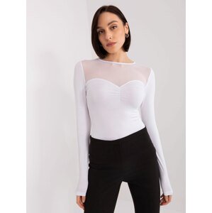 BÍLÁ ELEGANTNÍ PRŮSVITNÁ HALENKA RV-BZ-9202.10X-WHITE Velikost: XL