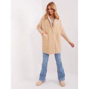 SVĚTLE BÉŽOVÝ KABÁT S KAPSAMI MBM-PL-1517.00P-LIGHT BEIGE Velikost: ONE SIZE