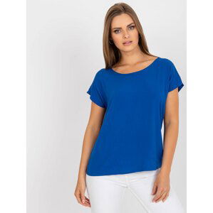 KOBALTOVÁ LEŽÉRNÍ HALENKA S KRÁTKÝM RUKÁVEM -D73761W10978G-COBALT BLUE Velikost: XS