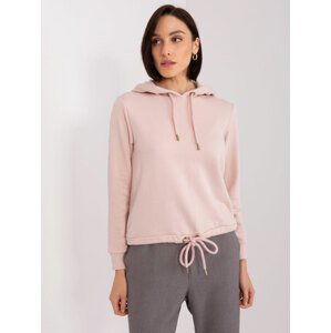 SVĚTLE RŮŽOVÁ ZKRÁCENÁ MIKINA S KAPUCÍ D10014L02346AEN-LIGHT PINK Velikost: L