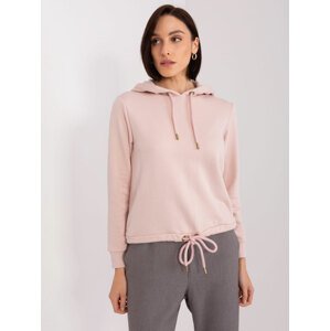 SVĚTLE RŮŽOVÁ ZKRÁCENÁ MIKINA S KAPUCÍ D10014L02346AEN-LIGHT PINK Velikost: XS