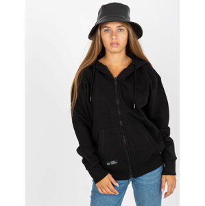 ČERNÁ MIKINA S KAPUCÍ D10600C02352C6-BLACK Velikost: M