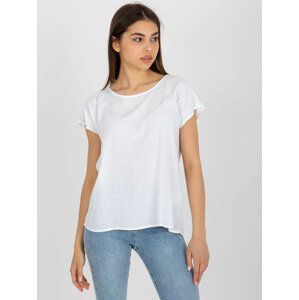 BÍLÉ VOLNÉ TRIČKO D73761R10978O-WHITE Velikost: 2XL