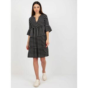 ČERNÉ VZOROVANÉ MINIŠATY D73771M30214H-BLACK Velikost: S