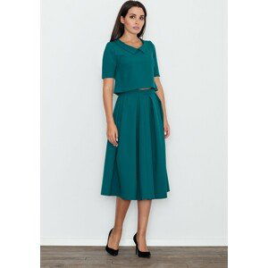 SET CROP TOP + DLOUHÁ SUKNĚ M579 GREEN Velikost: M