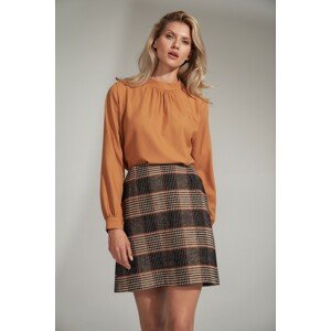 KARAMELOVÁ DÁMSKÁ ELEGANTNÍ HALENKA M730 CARAMEL BROWN Velikost: XL