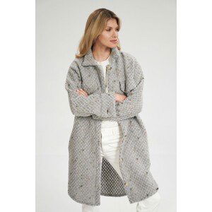 ŠEDÝ KOŠILOVÝ TEDDY COAT M808 GREY Velikost: L/XL