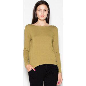 HALENKA S HLUBOKÝM VÝSTŘIHEM NA ZÁDECH VT010 OLIVE GREEN Velikost: M