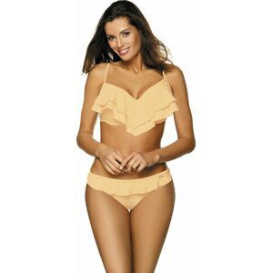 BÉŽOVÉ VOLÁNKOVÉ PUSH-UP BIKINY MATYLDA LIGHT SKIN M-469 (9) Velikost: XL