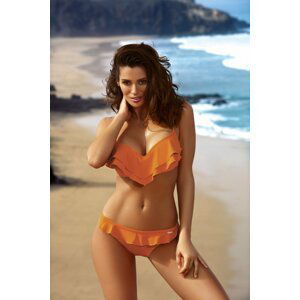 ORANŽOVÉ BIKINY S VOLÁNY MATYLDA ORANGE M-469 (13) Velikost: S