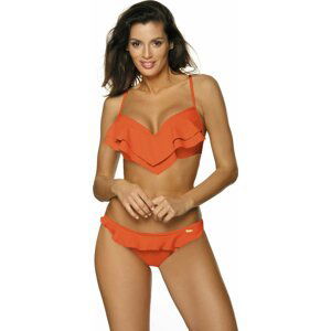 ORANŽOVÉ VOLÁNKOVÉ PUSH-UP BIKINY MATYLDA PORTLAND M-469 (15) Velikost: XL