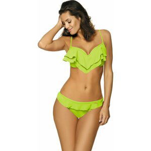 LIMETKOVÉ VOLÁNKOVÉ PUSH-UP BIKINY MATYLDA ERBA M-469 (20) Velikost: 2XL