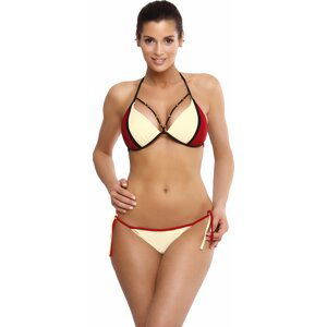 BORDÓ-SVĚTLE ŽLUTÉ BIKINY LARA VANILLA-COCCINELLA M-511 (4) Velikost: S