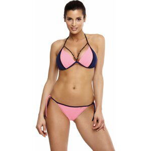 RŮŽOVO-TMAVĚ MODRÉ BIKINY LARA ORIGAMI-BLUEBERRY M-511 (6) Velikost: S