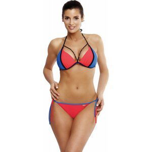 ČERVENO-MODRÉ BIKINY  LARA NECTARINE ORTENSIA-BLU M-511 (10) Velikost: S