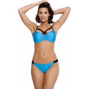 TYRKYSOVÉ BIKINY S ČERNÝMI PÁSKY  ELECTRA TURCHESE M-542 (10) Velikost: S