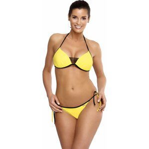 ŽLUTÉ BIKINY S ČERNÝM LEMOVÁNÍM JANETTE TWEETY M-547 (6) Velikost: S