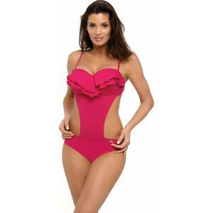 TMAVĚ RŮŽOVÉ PUSH-UP MONOKINY BELINDA NEW BERRY M-548 (7) Velikost: XL