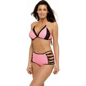 SVĚTLE RŮŽOVÉ BIKINY S VYSOKÝM SPODKEM VERONA ORIGAMI M-551 (4) Velikost: S