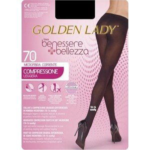 ČERNÉ SILONKY GOLDEN LADY WELLNESS BEAUTY LIGHT COMPRESSION 70 DEN Velikost: S, Barva: Černá