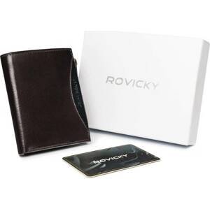 ROVICKY TMAVĚ HNĚDÁ PENĚŽENKA S ČERNOU VSADKOU L146 1006-03-BOR-1126 BRO Velikost: ONE SIZE