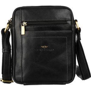 PETERSON ČERNÁ CROSSBODY Z KŮŽE PTN TB-117-COM BLACK Velikost: ONE SIZE