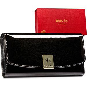 ROVICKY LESKLÁ KOŽENÁ PENĚŽENKA - ČERNÁ V119 R-42522-LZD BLAC Velikost: ONE SIZE