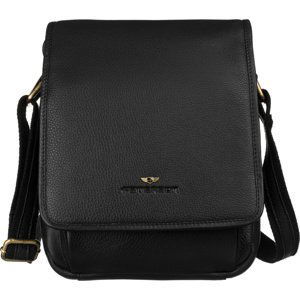 PETERSON ČERNÁ KOŽENÁ MESSENGER TAŠKA PTN-015-NDM-2991 BLACK Velikost: ONE SIZE