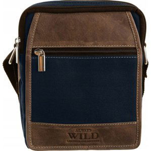 ALWAYS WILD TMAVĚ MODRO-HNĚDÁ MESSENGER TAŠKA [DH] 251-MHC Velikost: ONE SIZE