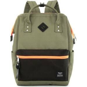 HIMAWARI KHAKI PROSTORNÝ BATOH PRO NOTEBOOK [DH] 9003-03 Velikost: ONE SIZE