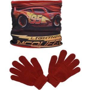 DISNEY CARS ČERVENÝ NÁKRČNÍK + RUKAVICE Velikost: ONE SIZE