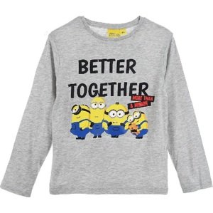 ŠEDÉ TRIČKO BETTER TOGETHER MINIONS Velikost: 104