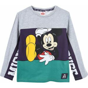 SPORTOVNÍ MIKINA MICKEY MOUSE - ŠEDO-MODRO-ZELENÁ Velikost: 98