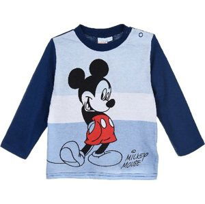 MICKEY MOUSE MODRÉ CHLAPECKÉ TRIČKO S DLOUHÝM RUKÁVEM 0C2102N1000067 Velikost: 67