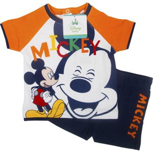 MICKEY MOUSE CHLAPECKÝ ČERNO-ORANŽOVÝ SET Velikost: 74