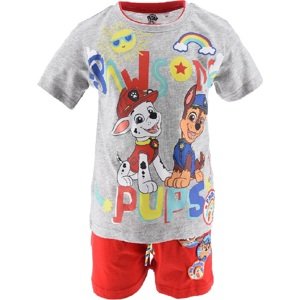 ŠEDO-ČERVENÝ CHLAPECKÝ LETNÍ SET PAW PATROL Velikost: 116