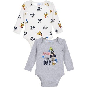 ŠEDO-BÍLÝ SET BODÝČEK  MICKEY MOUSE Velikost: 81