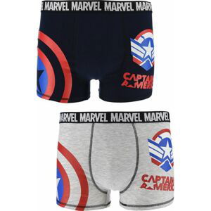 SET PÁNSKÝCH BOXEREK CAPTAIN AMERICA - MODRÁ/ŠEDÁ Velikost: S