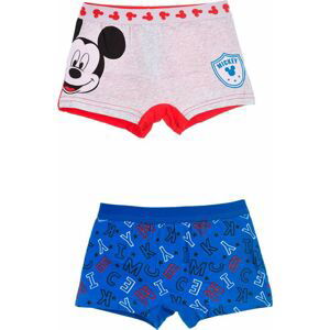 MICKEY MOUSE CHLAPECKÉ BOXERKY 2 KS - ŠEDO-ČERVENÁ/MODRÁ Velikost: 116/128