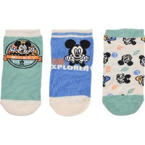 CHLAPECKÝ SET PONOŽEK BABY MICKEY MOUSE - MINTOVÁ/MODRÁ/BÍLÁ Velikost: 50/68