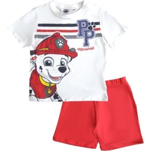 PAW PATROL MARSHALL ČERVENO-BÍLÉ CHLAPECKÉ PYŽAMO Velikost: 108