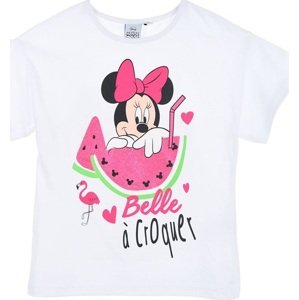 BÍLÉ DÍVČÍ TRIČKO MINNIE MOUSE Velikost: 104