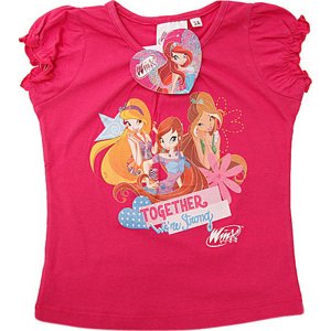 WINX CLUB RŮŽOVÉ TRIČKO PRO HOLKY Velikost: 98