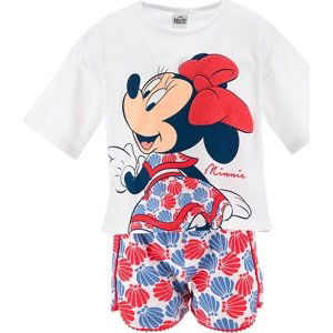 BÍLO-ČERVENÁ DÍVČÍ SOUPRAVA - MINNIE MOUSE Velikost: 98