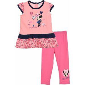 MINNIE MOUSE DÍVČÍ RŮŽOVÝ SET TRIČKO+LEGÍNY Velikost: 60