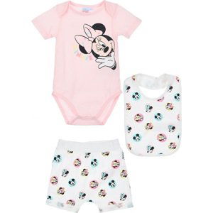 BÍLO-RŮŽOVÁ SOUPRAVA DISNEY MINNIE MOUSE Velikost: 50